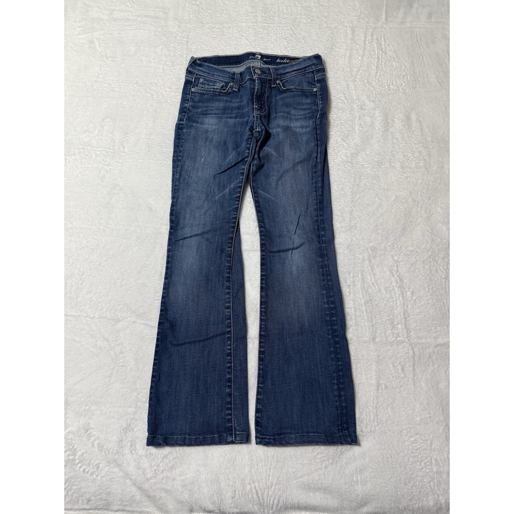 7‎ For All Mankind Jeans Women's 26 Blue Bootcut Low Rise Y2K Medium Wash 26x28